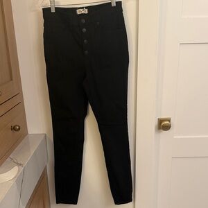 Madewell Mid Rise Skinny Black Jeans